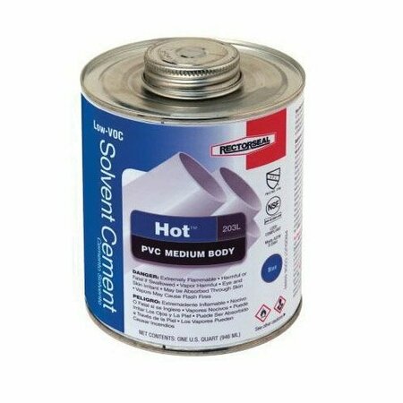 RECTORSEAL Cement, Hot Blue Low Voc Qt 55993